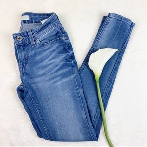 Levi’s Whiskered Med Blue Skinny Jeans